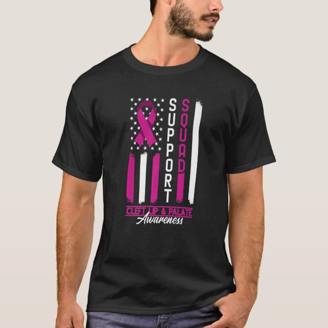 Support Squad I Orofacial Birth Defect Cleft Lip & T Shirt (Framsida)