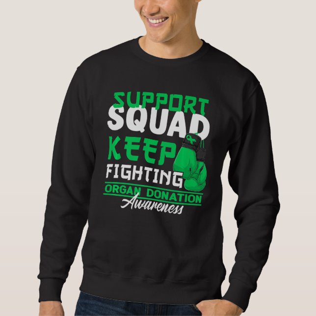 Support Squad I Transplant Survivor Organ Donation Lång Ärmad Tröja (Framsida)