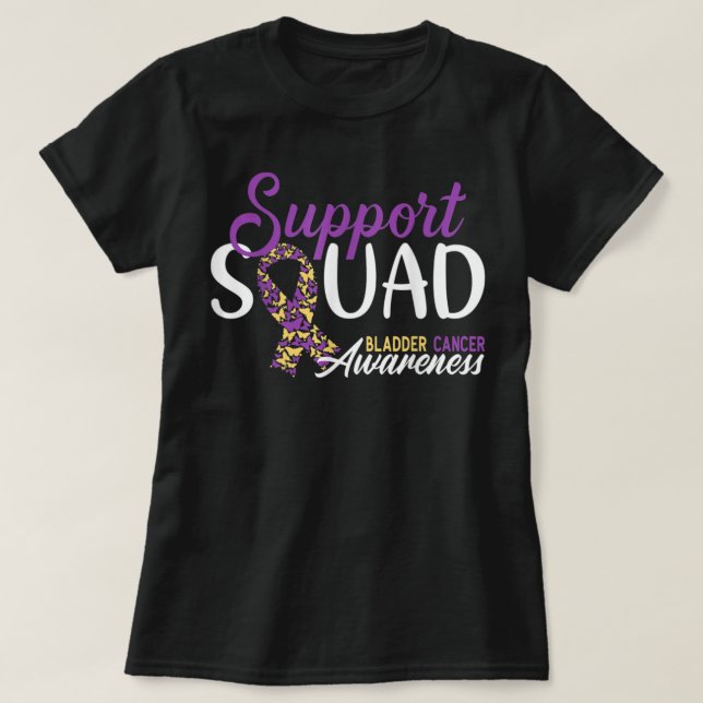 Support Squad I Urinary Bladder Cancer Awareness T Shirt (Design framsida)