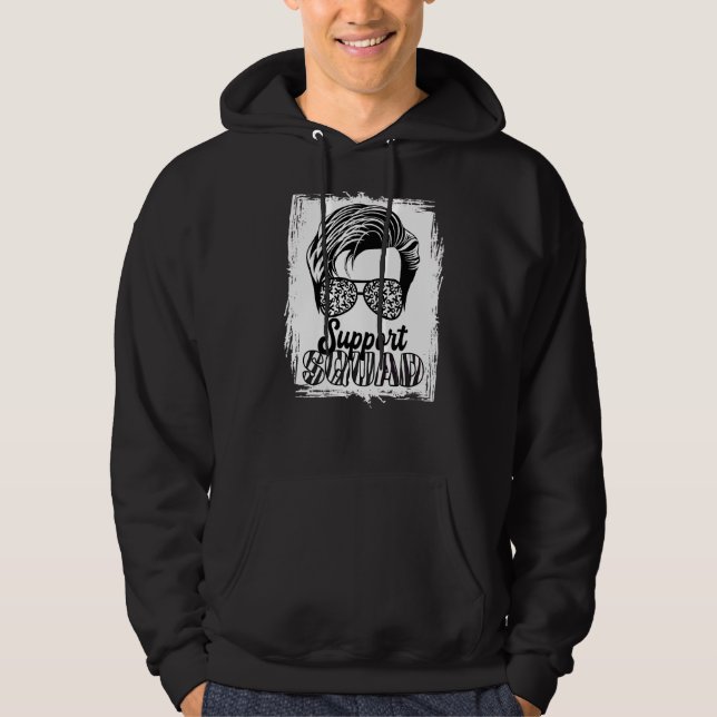 Support Squad I Zebra Ribbon I Ehlers Danlos Syndr Hoodie (Framsida)