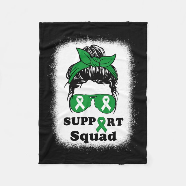 Support Squad Kidney Disease Awareness Messy Bun M Fleecefilt (Framsidan)