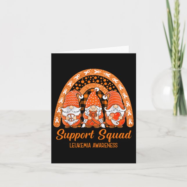 Support Squad Leukemia Awareness Month Gnomies Kort (Framsida)