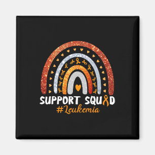Support Squad Leukemia Awareness Orange Ribbon Rai Magnet