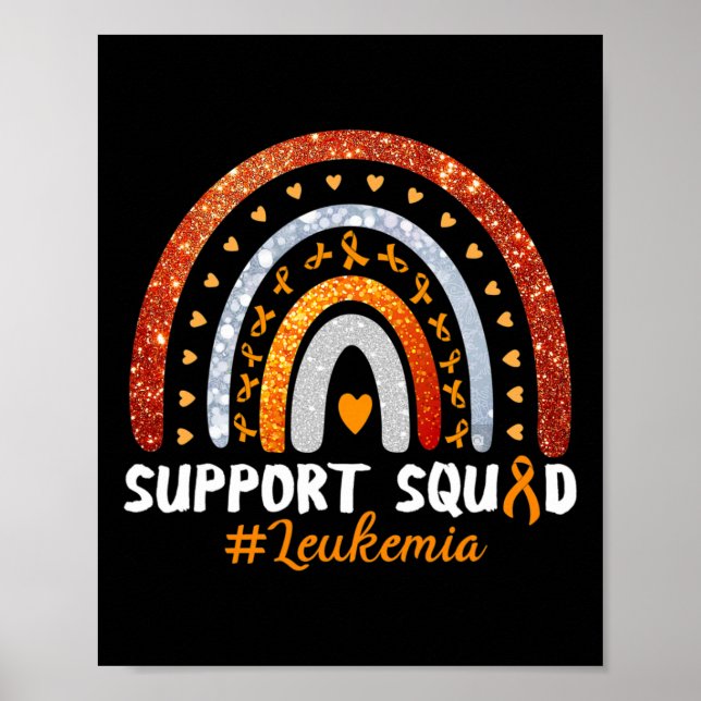 Support Squad Leukemia Awareness Orange Ribbon Rai Poster (Framsidan)