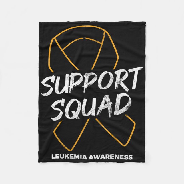 Support Squad Leukemia Awareness Ribbon Leukemia C Fleecefilt (Framsidan)
