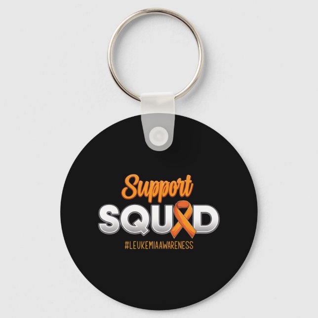 Support Squad Leukemia Awareness Warrior Fight for Nyckelring (Framsida)