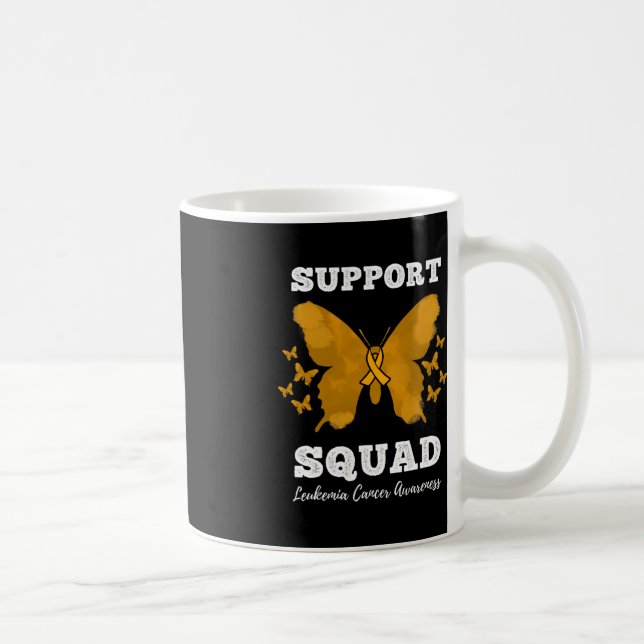 Support Squad Leukemia Cancer Awareness Blood Canc Kaffemugg (Höger)