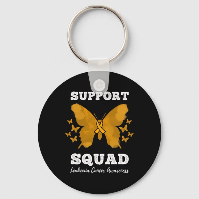 Support Squad Leukemia Cancer Awareness Blood Canc Nyckelring (Framsida)