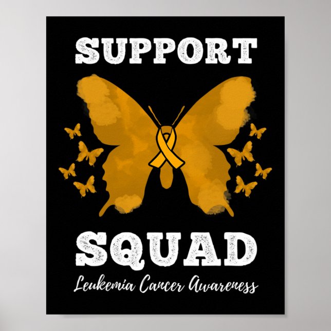 Support Squad Leukemia Cancer Awareness Blood Canc Poster (Framsidan)