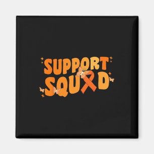 Support Squad Leukemia Cancer Awareness Butterfly Magnet
