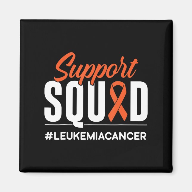 Support Squad Leukemia Cancer Awareness Gift Magnet (Framsidan)