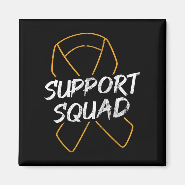 Support Squad Leukemia Cancer Leukemia Awareness R Magnet (Framsidan)