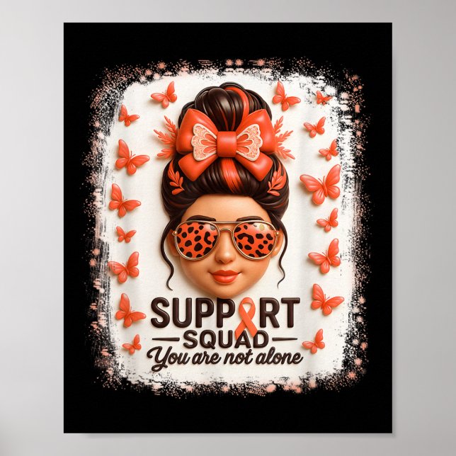 Support Squad Leukemia Ribbon Butterfly You not Al Poster (Framsidan)