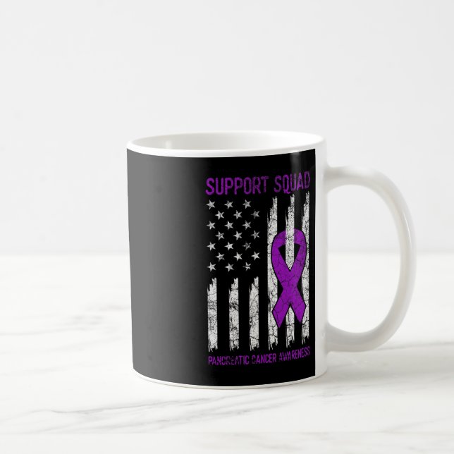 Support Squad - Lila Pancreatic Cancer Awareness Kaffemugg (Höger)