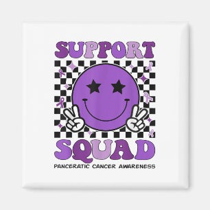 Support Squad Lila Ribbon Pancreatic Cancer Awar Magnet