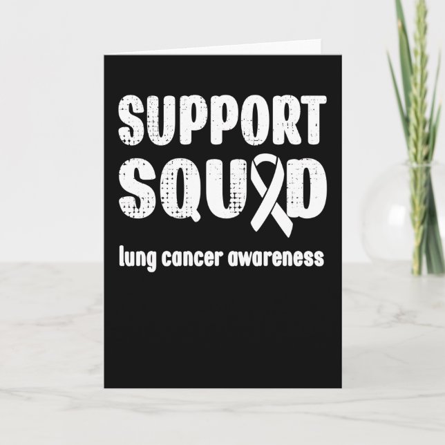 Support Squad Lung Cancer Awareness Warrior Family Kort (Framsida)