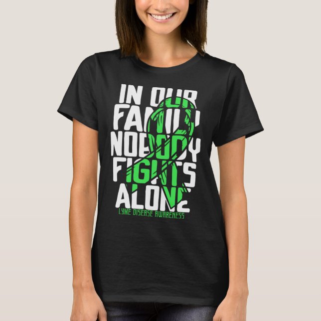 Support Squad Lyme Disease Warrior Family Awarenes T Shirt (Framsida)