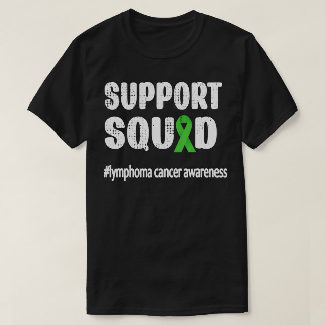 Support Squad  Lymphoma Warrior Ribbon Cancer Surv T Shirt (Design framsida)