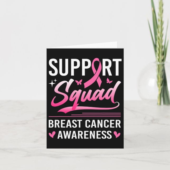 Support Squad Matching Family Breast Cancer Awaren Kort (Framsida)