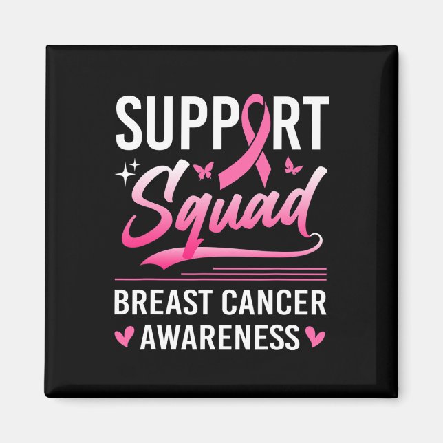 Support Squad Matching Family Breast Cancer Awaren Magnet (Framsidan)