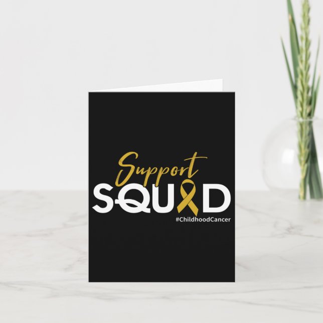 Support Squad - Medvetenhet om barncancer Kort (Framsida)