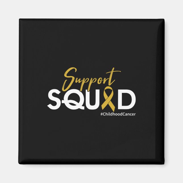Support Squad - Medvetenhet om barncancer Magnet (Framsidan)