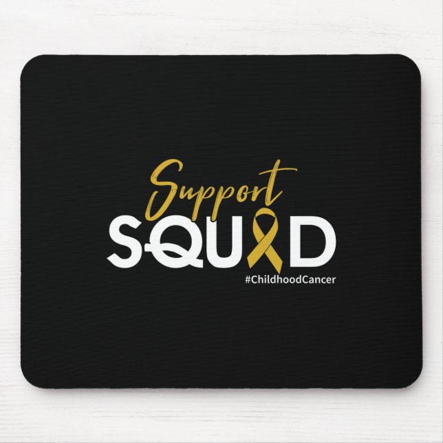 Support Squad - Medvetenhet om barncancer Musmatta (Framsidan)