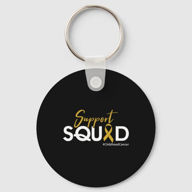 Support Squad - Medvetenhet om barncancer Nyckelring (Framsida)