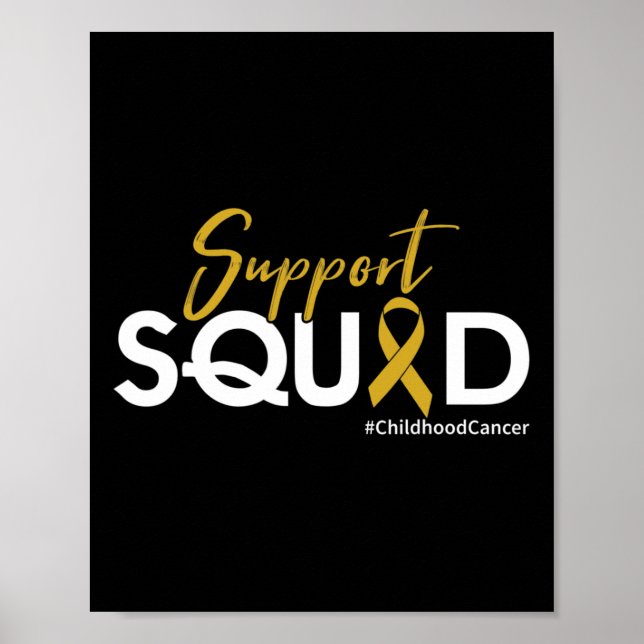 Support Squad - Medvetenhet om barncancer Poster (Framsidan)