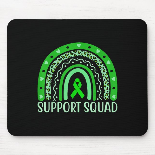 Support Squad Mental Health Awareness Månad Grönt Musmatta (Framsidan)