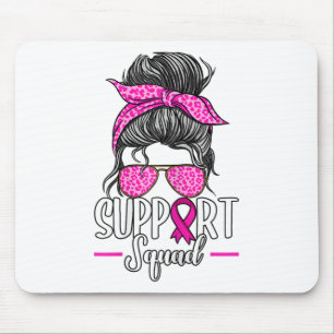 Support Squad Messy Bun Breast Cancer Awareness Musmatta