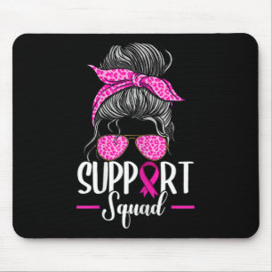 Support Squad Messy Bun Breast Cancer Awareness Musmatta