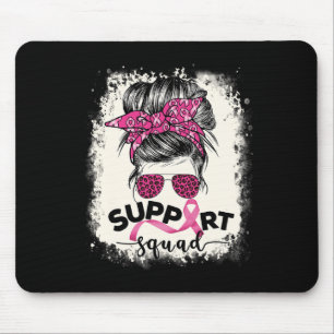 Support Squad Messy Bun Breast Cancer Awareness Pi Musmatta