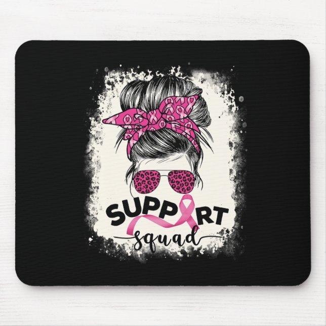 Support Squad Messy Bun Breast Cancer Awareness Pi Musmatta (Framsidan)
