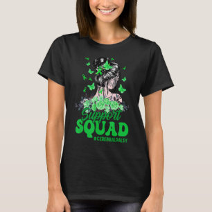 Support Squad Messy Bun Butterfly Cerebral Palsy A T Shirt