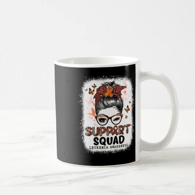 Support Squad Messy Bun Butterfly Orange Ribbon Le Kaffemugg (Höger)