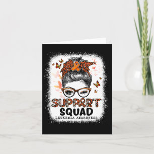 Support Squad Messy Bun Butterfly Orange Ribbon Le Kort