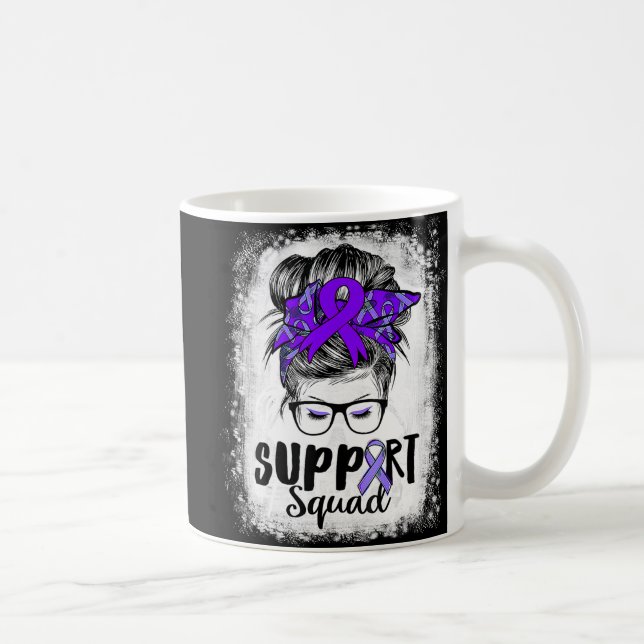 Support Squad Messy Bun Lila Warrior Epilepsy A Kaffemugg (Höger)