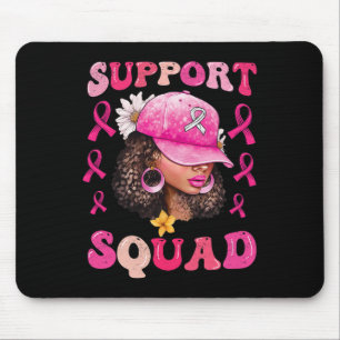 Support Squad Messy Bun Rosa Warrior Breast Cancer Musmatta