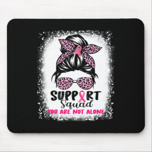 Support Squad Messy Bun Rosa Warrior Breast Cancer Musmatta