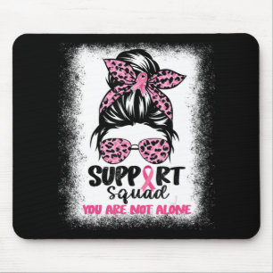 Support Squad Messy Bun Rosa Warrior Breast Cancer Musmatta