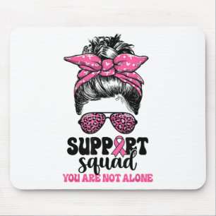 Support Squad Messy Bun Rosa Warrior Breast Cancer Musmatta