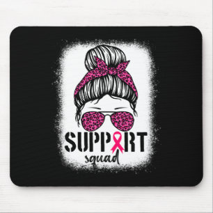Support Squad Messy Bun Rosa Warrior Breast Cancer Musmatta