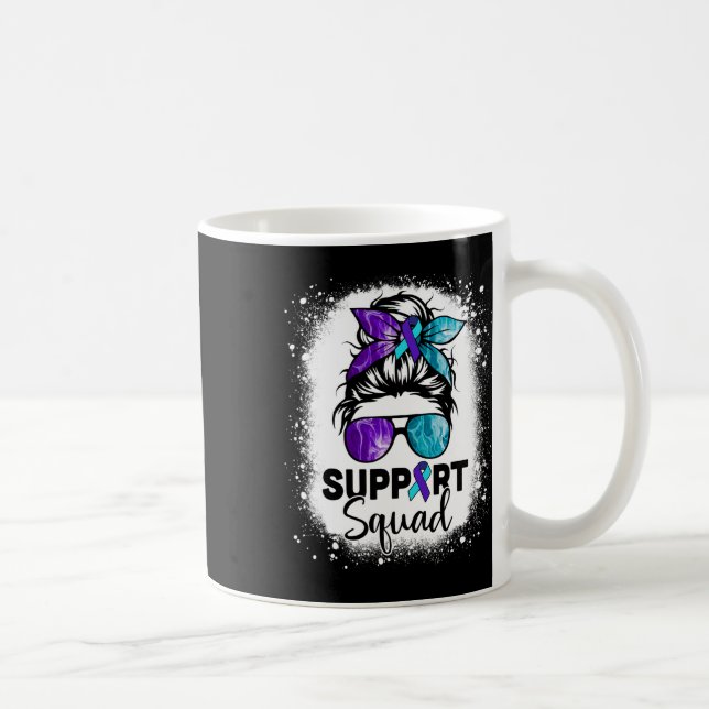 Support Squad Messy Bun Suicide Prevention Awarene Kaffemugg (Höger)