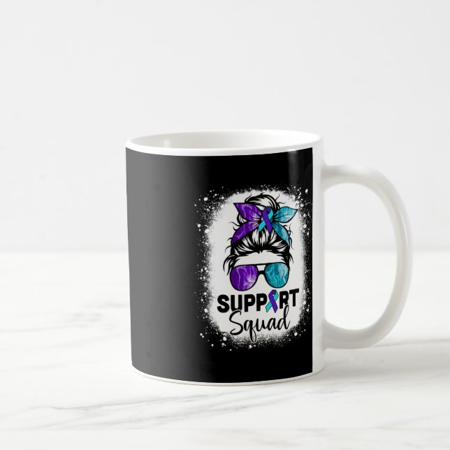 Support Squad Messy Bun Suicide Prevention Awarene Kaffemugg (Höger)