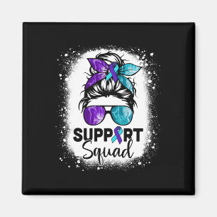 Support Squad Messy Bun Suicide Prevention Awarene Magnet