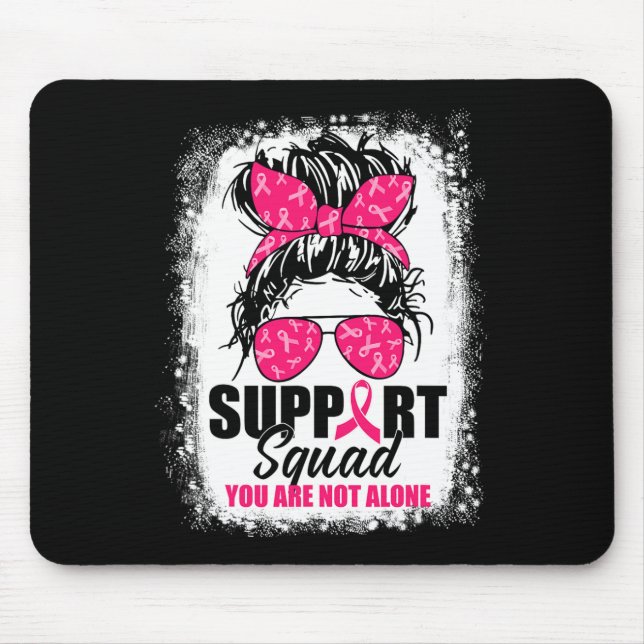 Support Squad Messy Bun Warrior Breast Cancer Awar Musmatta (Framsidan)