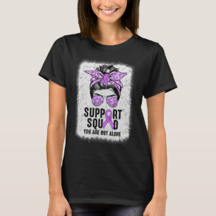 Support Squad Messy Bun Warrior Lila Epilepsy Aw T Shirt