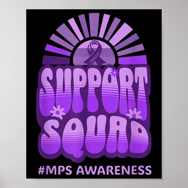 Support Squad Mps-medvetandegöra Retro Groovy Team Poster (Framsidan)