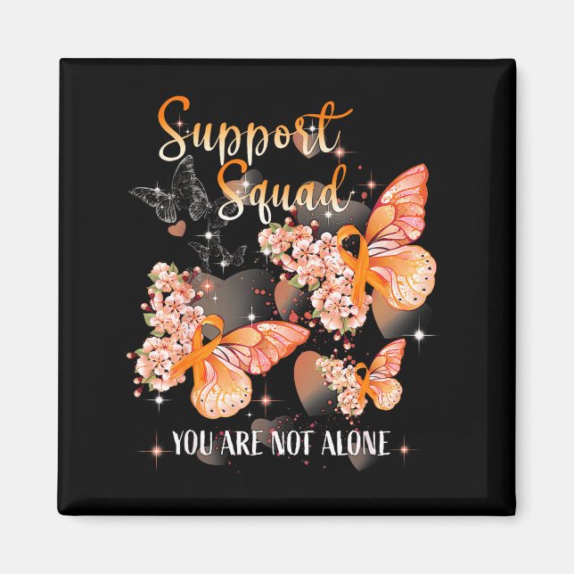 Support Squad Multiple Sclerosis Awareness Orange  Magnet (Framsidan)